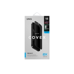 Kính Cường Lực Chống Nhìn Trộm UNIQ OPTIX COVEX PRIVACY Cho iPhone 18 Pro/ 18 Pro Max Công Nghệ DX2™ Tăng Độ Bền Chắc