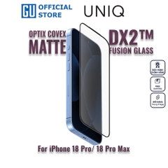 Kính Cường Lực Chống Bám Vân Tay UNIQ OPTIX COVEX MATTE Cho iPhone 18 Pro/ 18 Pro Max Thích Hợp Cho Game Thủ