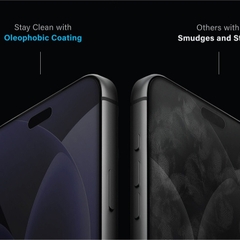 Kính Cường Lực Chống Bám Vân Tay UNIQ OPTIX COVEX MATTE Cho iPhone 18 Pro/ 18 Pro Max Thích Hợp Cho Game Thủ