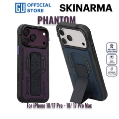 Ốp Lưng SKINARMA PHANTOM Cho iPhone 18 Pro/ 18 Pro Max/ 17 Pro/ 17 Pro Max Mặt Lưng Da PU Chân Đế Tích Hợp Kèm Móc Đeo