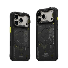 Ốp Lưng SKINARMA VIGOR XE Cho iPhone 18 Pro/ 18 Pro Max/ 17 Pro/ 17 Pro Max Họa Tiết Rằn Ri Kỹ Thuật Số Tặng Kèm Móc Đeo