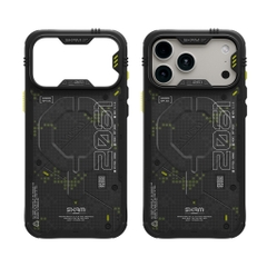 Ốp Lưng SKINARMA VIGOR XE Cho iPhone 18 Pro/ 18 Pro Max/ 17 Pro/ 17 Pro Max Họa Tiết Rằn Ri Kỹ Thuật Số Tặng Kèm Móc Đeo