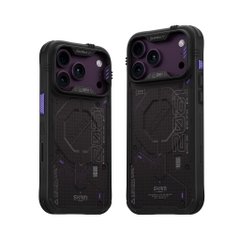 Ốp Lưng SKINARMA VIGOR XE Cho iPhone 18 Pro/ 18 Pro Max/ 17 Pro/ 17 Pro Max Họa Tiết Rằn Ri Kỹ Thuật Số Tặng Kèm Móc Đeo