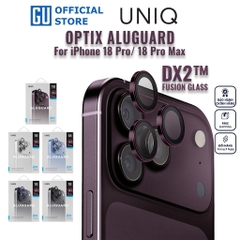 Kính Bảo Vệ Lens Camera UNIQ OPTIX ALUGUARD Cho iPhone 18 Pro/ 18 Pro Max Viền Hợp Kim Nhôm Kính Cường Lực Công Nghệ DX2
