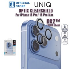 Kính Bảo Vệ Camera UNIQ OPTIX CLEARSHIELD Cho iPhone 18 Pro/ 18 Pro Max Hình Ảnh Rõ Nét Kính Cường Lực 9H