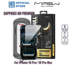 Kính Cường Lực MIPOW IRONBULL SapphirEX HD Premium Cho iPhone 18 Pro/ 18 Pro Max/ 17 Pro/ 17 Pro Max