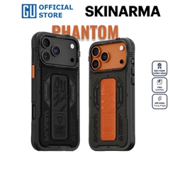 Ốp Lưng Cho iPhone 17 Pro/ 17 Pro Max SKINARMA PHANTOM Mag-Charge Grip-Stand Tích Hợp Vòng Sạc Không Dây Chân Đế Móc Tay