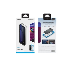 Bộ Dán Kính Cường Lực UNIQ EXOFit™ VIVID/ PRIVACY Cho iPhone 17 Pro Max Loại Trong Suốt/ Loại Chống Nhìn Trộm Kèm Khung Dán Chính Xác