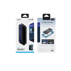Bộ Dán Kính Cường Lực UNIQ EXOFit™ VIVID/ PRIVACY Cho iPhone 17 Pro Max Loại Trong Suốt/ Loại Chống Nhìn Trộm Kèm Khung Dán Chính Xác