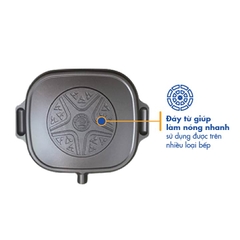 Chảo nướng chống dính Korea King KGP-32MHI ( kích thước 32*29cm )-Hàng chính hãng