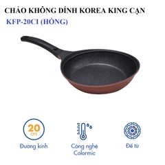 KFP-20CI Chảo không dính Korea King cạn đường kính 20cm, đáy màu hồng - Hàng chính hãng