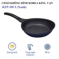 KFP-30CI Chảo không dính Korea King cạn, đường kính 30cm, đáy màu hồng - Hàng chính hãng