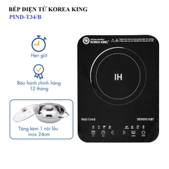 PIND-T34/B Bếp điện từ đơn Korea King (220 V/ 50 Hz, 1800 W) - Hàng chính hãng