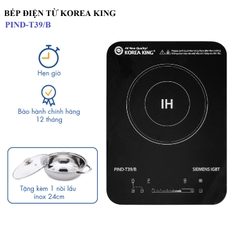 PIND-T39/B Bếp điện từ đơn Korea King ( 220 V/ 50 Hz, 2000 W ) - Hàng chính hãng