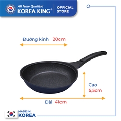 KFP20C-KW26C Combo 2 chảo sâu, cạn Colormic Korea King (1 chảo cạn 20cm và 1 chảo sâu 26cm)-Hàng chính hãng