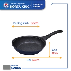 KFP30C-KW24C Combo 2 chảo sâu, cạn Colormic Korea King (1 chảo cạn 30cm và 1 chảo sâu 24cm)-Hàng chính hãng