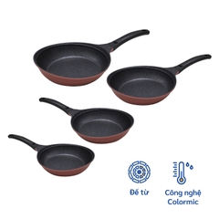 KFP-24CI Chảo không dính Korea King cạn, đường kính 24cm, đáy màu hồng - Hàng chính hãng