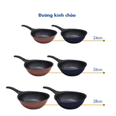 KW-26CI Chảo không dính Korea King sâu, đường kính 26cm, đáy màu xanh - Hàng chính hãng