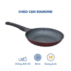 KFP-28DI Chảo cạn Diamond KOREA KING size 28 ( đáy màu xanh đen, vàng hồng)-Hàng chính hãng