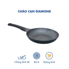 KFP-26DI Chảo cạn Diamond KOREA KING size 26 ( đáy màu xanh đen, vàng hồng)-Hàng chính hãng