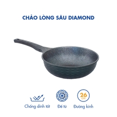 KW-26DI Chảo sâu Diamond KOREA KING size 26 ( đáy màu xanh đen, vàng hồng)-Hàng chính hãng