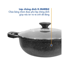 KW-32MSI Chảo không dính kèm xửng hấp đa năng Korea King (đường kính 32cm)-Hàng chính hãng
