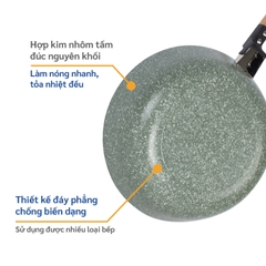 KW-26WI Chảo  chống dính Woody Korea King ( chảo sâu, size 26cm, green) - Hàng chính hãng