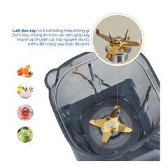 PEB-1800 Máy xay sinh tố Korea King  (220-240 V/50-60 Hz, dung tích 1.5L) - Hàng chính hãng