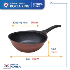KFP20C-KW28C Combo 2 chảo sâu, cạn Colormic Korea King (1 chảo cạn 20cm và 1 chảo sâu 28cm)-Hàng chính hãng