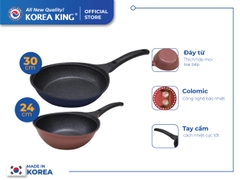 KFP30C-KW24C Combo 2 chảo sâu, cạn Colormic Korea King (1 chảo cạn 30cm và 1 chảo sâu 24cm)-Hàng chính hãng