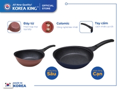 KFP30C-KW24C Combo 2 chảo sâu, cạn Colormic Korea King (1 chảo cạn 30cm và 1 chảo sâu 24cm)-Hàng chính hãng