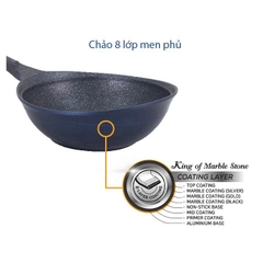 KW-30CI Chảo không dính Korea King sâu đường kính 30cm, đáy màu xanh, hồng - Hàng chính hãng