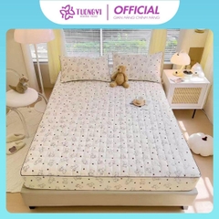 Bộ ga gối đũi xơ đậu 3 MÓN