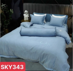 Bộ chăn ga gối lụa Sky Slik 5 món thượng hạng,cao cấp giá rẻ,ga chần phủ free size