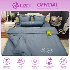 Bộ chăn ga gối lụa Sky Slik 5 món thượng hạng,cao cấp giá rẻ,ga chần phủ free size