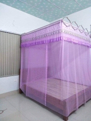 Bộ màn ngủ xếp gọn khoan tường khung inox dày màn tuyn lạnh chống muỗi