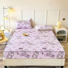 Bộ ga gối đũi xơ đậu 3 MÓN
