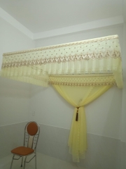 Bộ màn ngủ chống muỗi khoan tường khung vuông cố định inox, vải tuynh lạnh