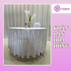Khăn trải bàn tròn 1.2m phủ chân cao 60 cm