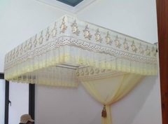 Bộ màn ngủ chống muỗi khoan tường khung vuông cố định inox, vải tuynh lạnh