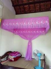 Bộ màn ngủ chống muỗi khoan tường khung vuông cố định inox, vải tuynh lạnh