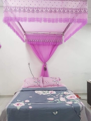 Bộ màn ngủ chống muỗi khoan tường khung vuông cố định inox, vải tuynh lạnh