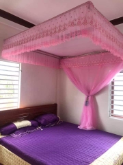 Bộ màn ngủ chống muỗi khoan tường khung vuông cố định inox, vải tuynh lạnh