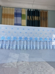 Mùng ngủ cột dây 4 góc vải tuynh lạnh , dày , mềm chống muỗi , côn trùng có cửa và không cửa nhiều màu