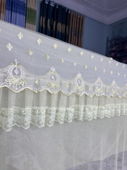 Mùng ngủ cột dây 4 góc vải tuynh lạnh , dày , mềm chống muỗi , côn trùng có cửa và không cửa nhiều màu