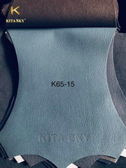 KITA-K65-15:-MÀU XANH ĐÁ VẢI GIẢ DA VÂN TRƠN