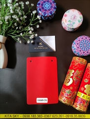 KITA-HAMI-28:-MÀU ĐỎ CAM TƯƠI RED-ORANGE VÂN ĐẾ VẢI
