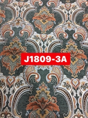 KITA-J1809.3A-VẢI BỐ HOA VĂN TÂN CỔ ĐIỂN NỀN XANH LÁ