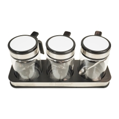 Bộ 3 hộp đựng gia vị thuỷ tinh Kalpen SB2