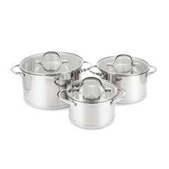 Bộ 3 nồi Inox 5 lớp đáy Kalpen Slamer SM1 16-20-24cm